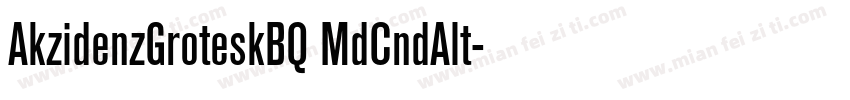 AkzidenzGroteskBQ MdCndAlt字体转换